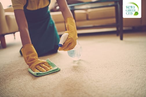 Kelly Green Club - How to get stains out of carpets using only soap and water!